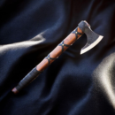 Custom Hand-Forged Viking Axe with High Carbon Steel and Leather Cover