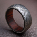 Custom Damascus Steel Ring | Handcrafted 50 Layer Wedding Band