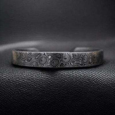 Hand-Forged Damascus Steel Bracelet