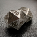 Hand Forged Damascus Steel D20 Dice
