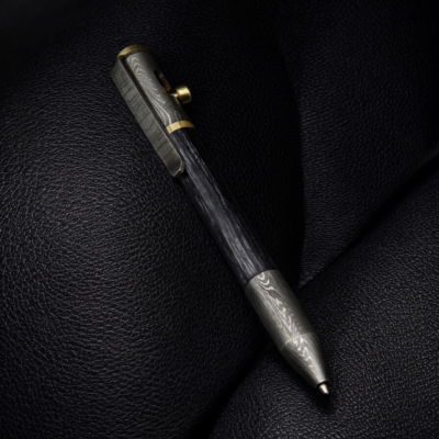 Handcrafted Damascus Steel Ballpoint Pen