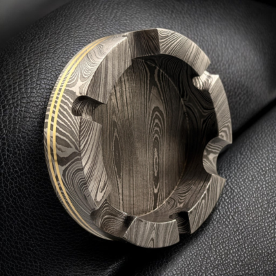 Custom Hand-Forged Damascus Steel Smoking Pipe