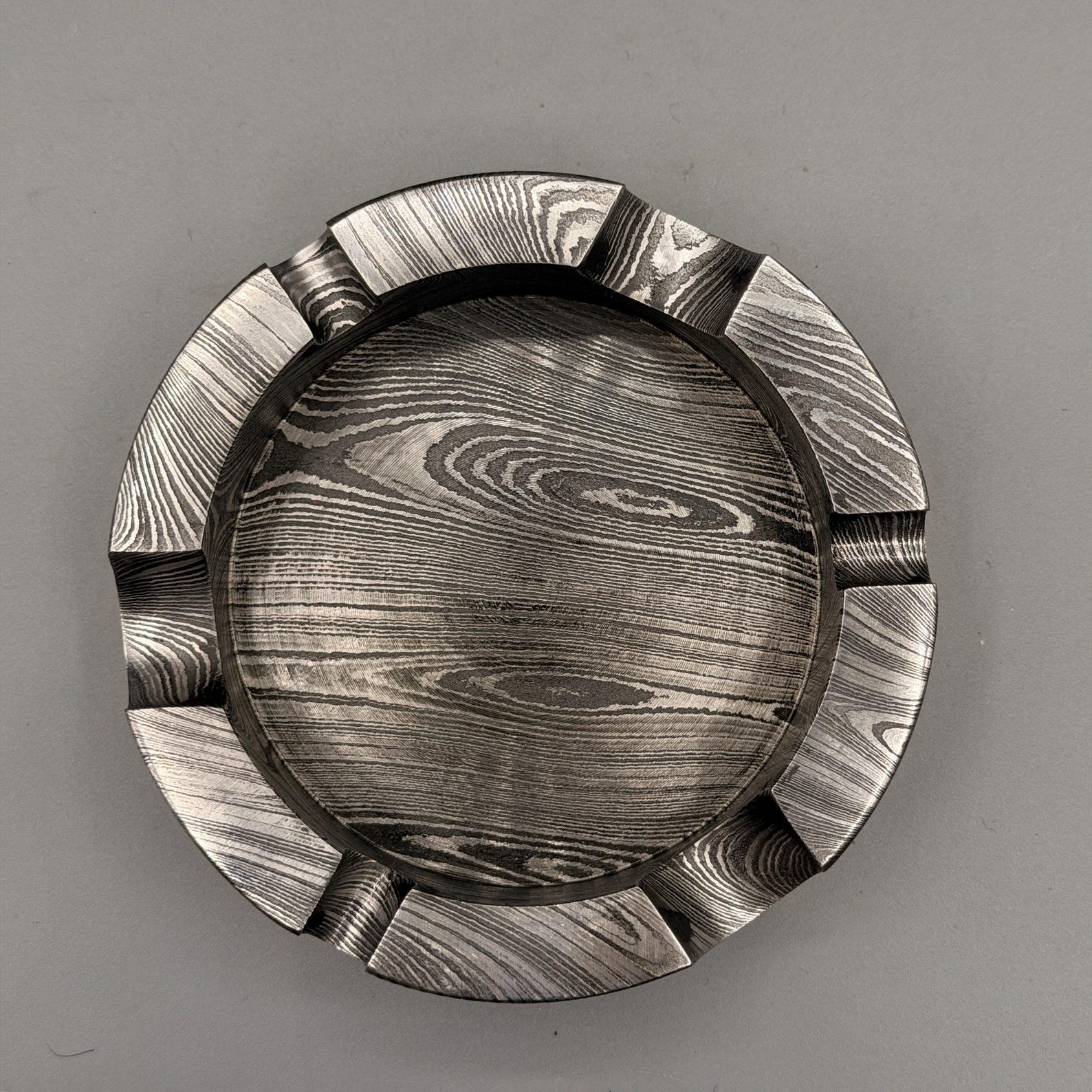 Custom Hand-Forged Damascus Steel Smoking Pipe - Image 7