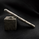 Handmade Damascus Steel Fountain Pen with Matching Stand