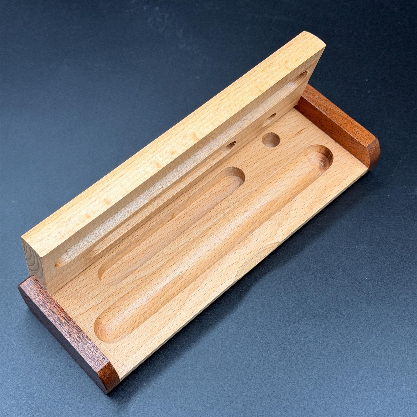 Handmade Damascus Steel Fountain Pen with Matching Stand - Image 10