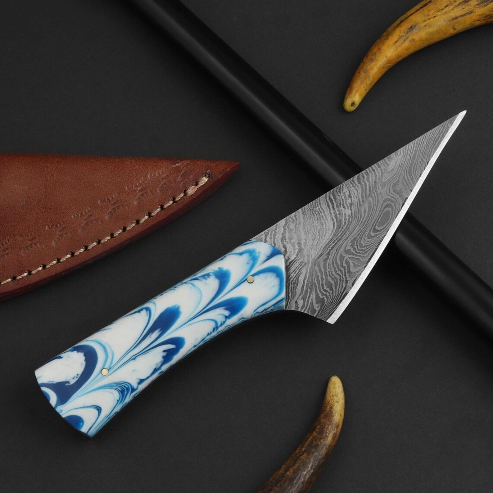 Handmade D2 Tool Steel Kiridashi Hunting Knife - Image 3