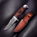 250th Anniversary Eagle Handle Damascus Knife with Custom Engraving